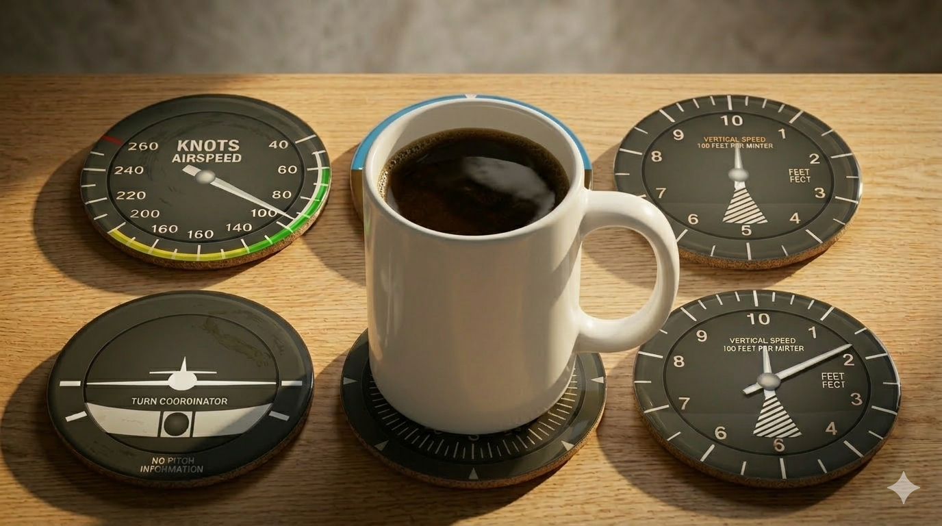 Flight Instruments Coasters